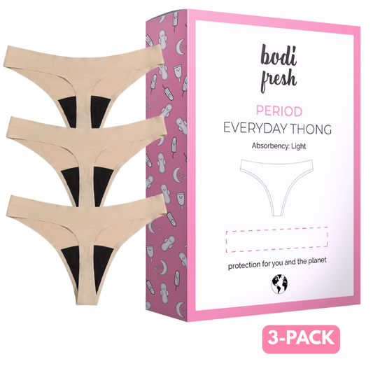 Everyday Leakproof Sweat-proof Thong - Light - Moderate 🩸💧 3 Pack