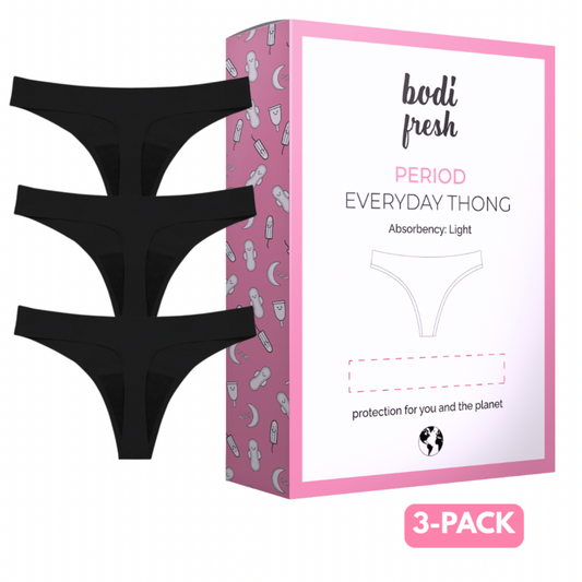 Everyday Leakproof Sweat-proof Thong - Light - Moderate 🩸💧 3 Pack