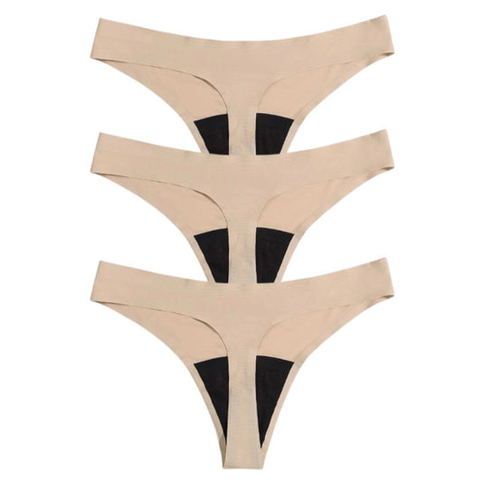 Everyday Leakproof Sweat-proof Thong - Light - Moderate 🩸💧 3 Pack