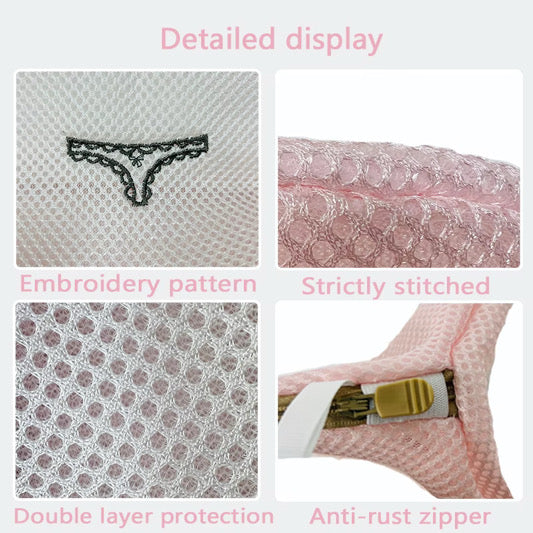 Pink Mesh Wash Bag