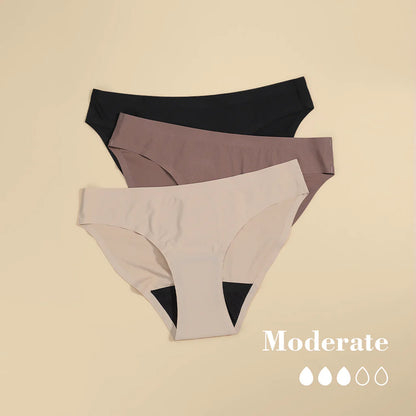 Everyday Hipster Leakproof Period Underwear - Moderate 🩸🩸🩸 3 Pack